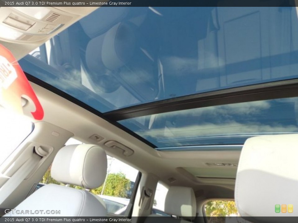 Limestone Gray Interior Sunroof for the 2015 Audi Q7 3.0 TDI Premium Plus quattro #99452626