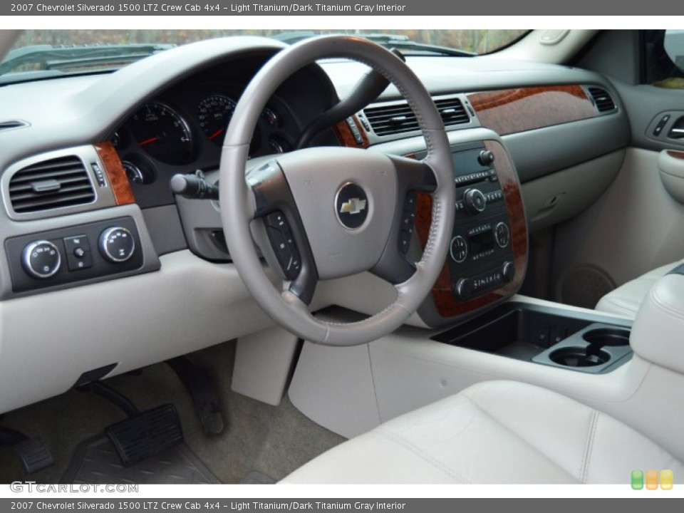Light Titanium/Dark Titanium Gray Interior Dashboard for the 2007 Chevrolet Silverado 1500 LTZ Crew Cab 4x4 #99463546