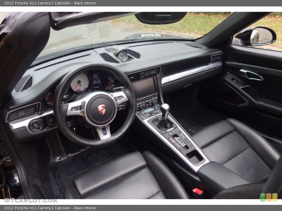 Black Interior Prime Interior for the 2012 Porsche 911 Carrera S Cabriolet #99470191