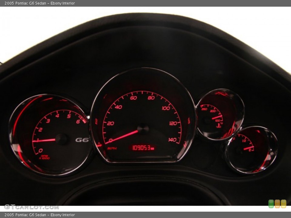 Ebony Interior Gauges for the 2005 Pontiac G6 Sedan #99472227