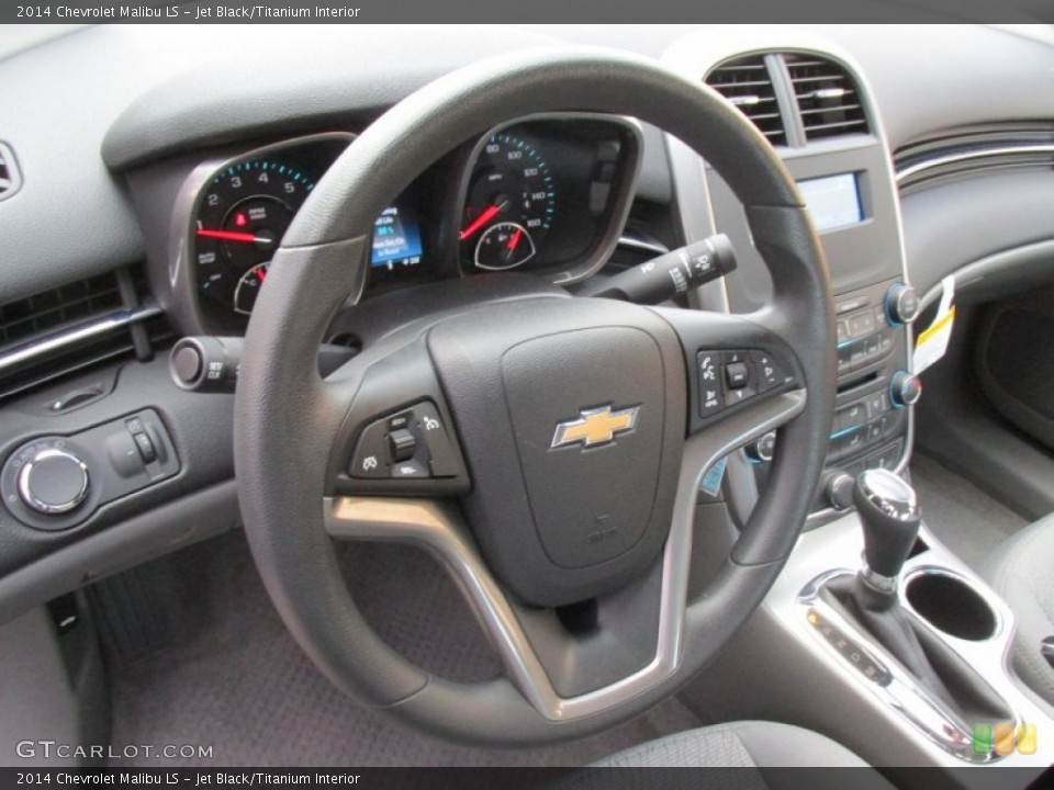 Jet Black/Titanium Interior Steering Wheel for the 2014 Chevrolet Malibu LS #99492115
