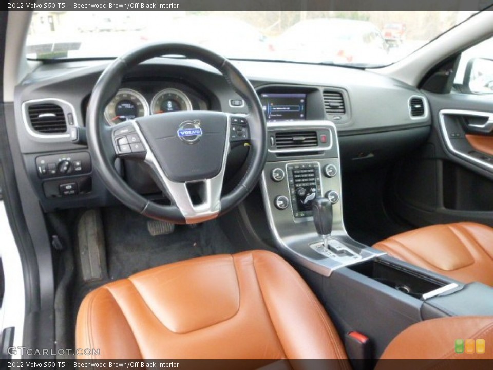 Beechwood Brown/Off Black Interior Photo for the 2012 Volvo S60 T5 #99496063