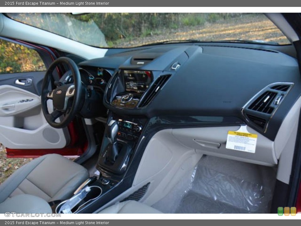 Medium Light Stone Interior Dashboard for the 2015 Ford Escape Titanium #99500581