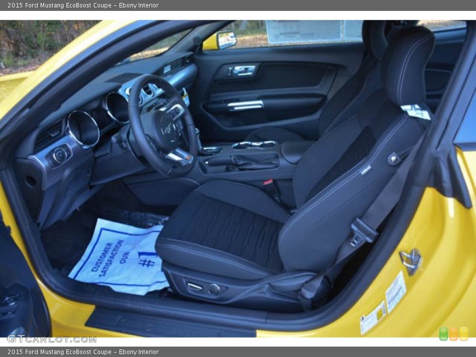 Ebony Interior Photo for the 2015 Ford Mustang EcoBoost Coupe #99501100