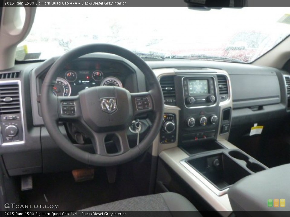 Black/Diesel Gray Interior Dashboard for the 2015 Ram 1500 Big Horn Quad Cab 4x4 #99501149
