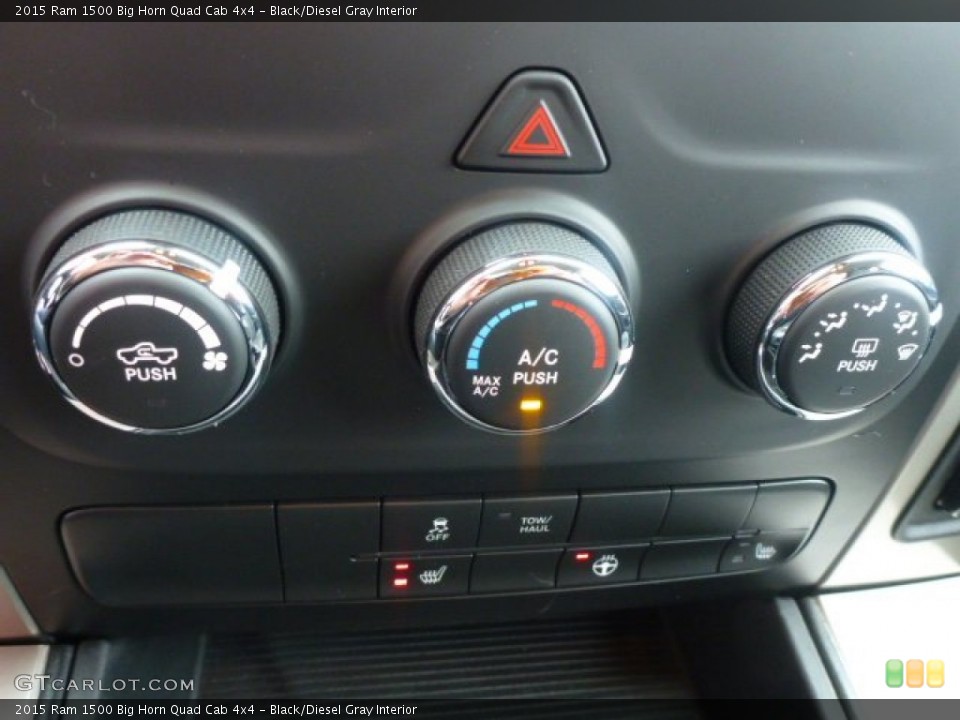Black/Diesel Gray Interior Controls for the 2015 Ram 1500 Big Horn Quad Cab 4x4 #99501284