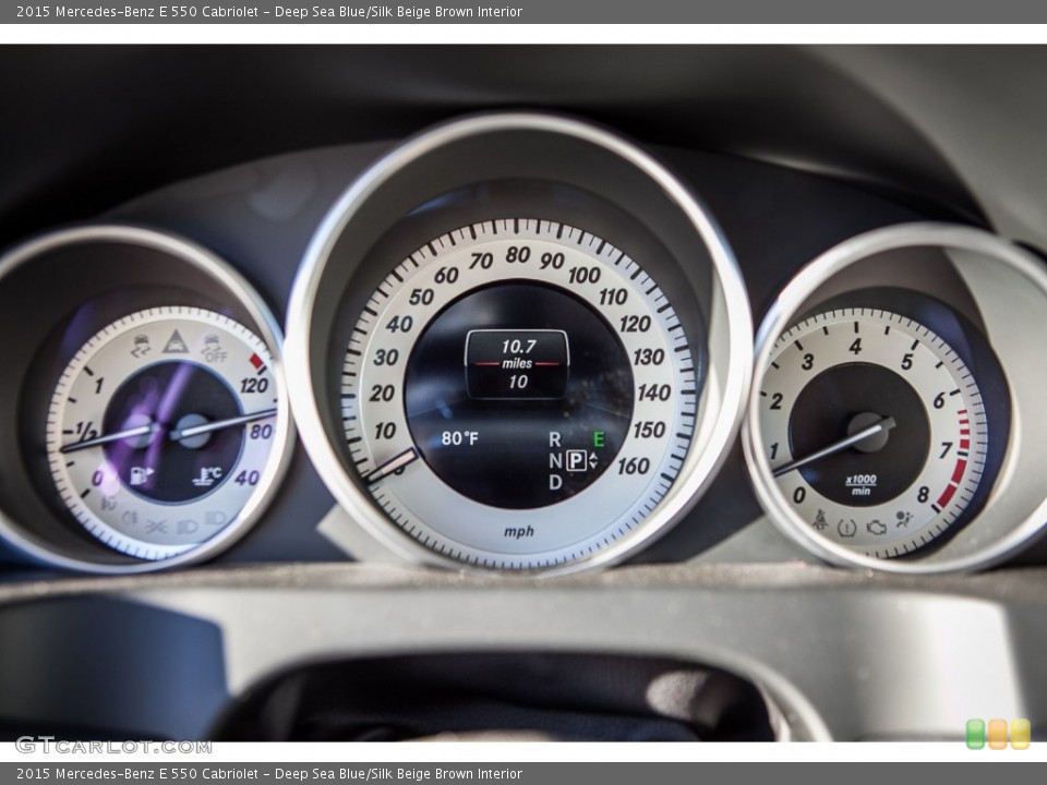 Deep Sea Blue/Silk Beige Brown Interior Gauges for the 2015 Mercedes-Benz E 550 Cabriolet #99508618