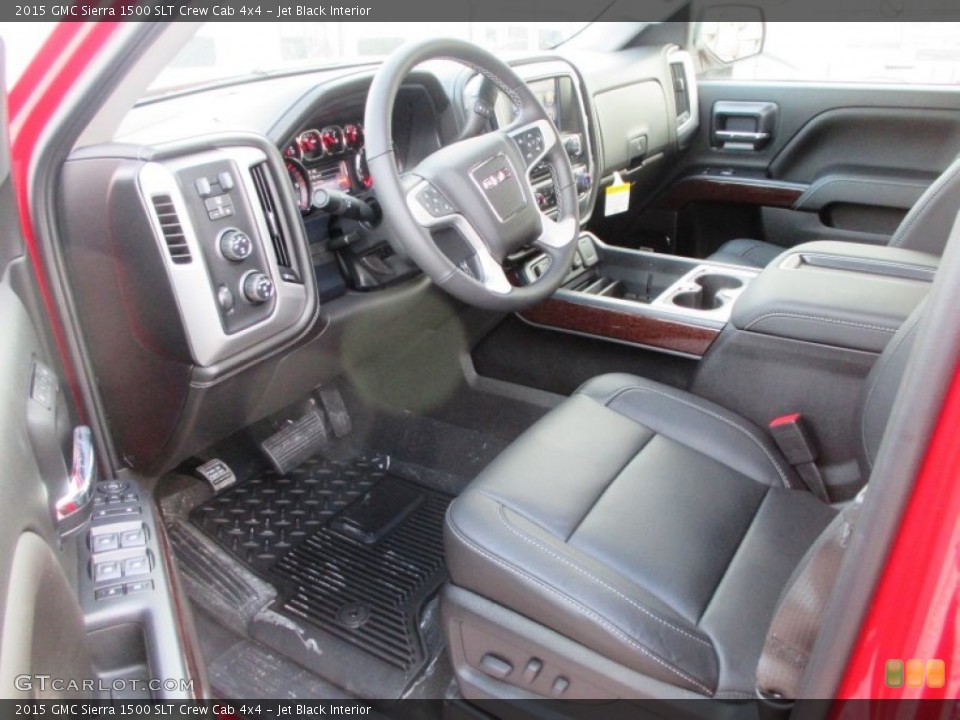 Jet Black Interior Prime Interior for the 2015 GMC Sierra 1500 SLT Crew Cab 4x4 #99518923