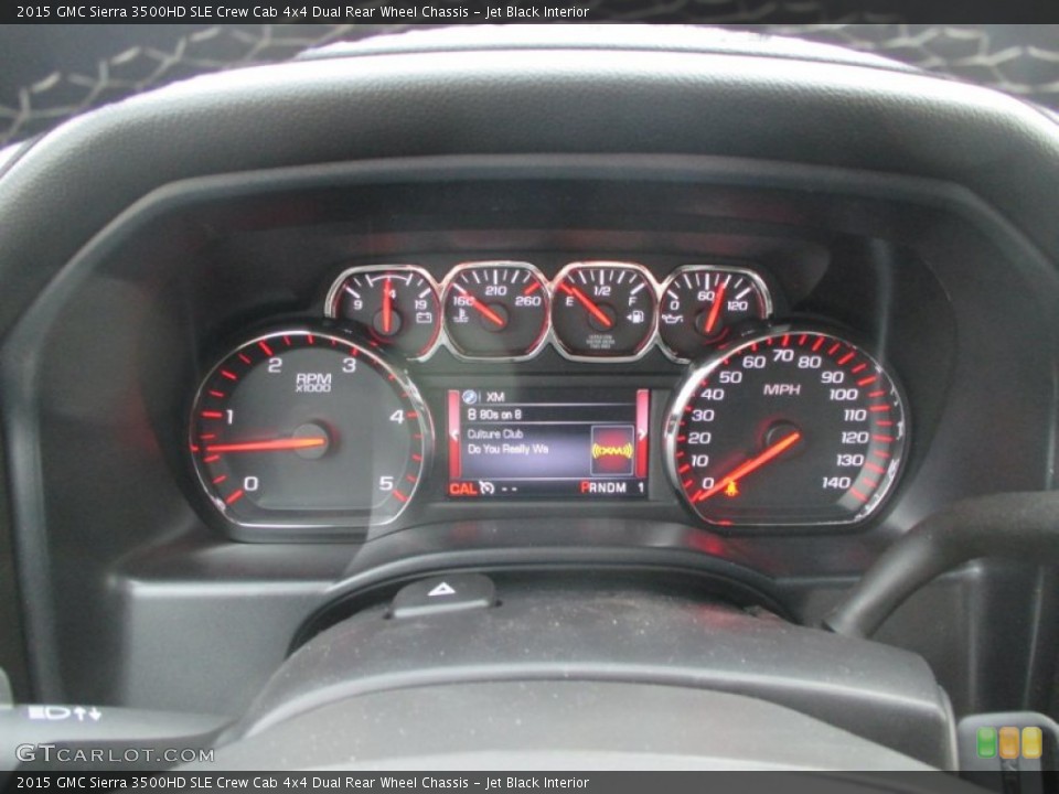 Jet Black Interior Gauges for the 2015 GMC Sierra 3500HD SLE Crew Cab 4x4 Dual Rear Wheel Chassis #99520213