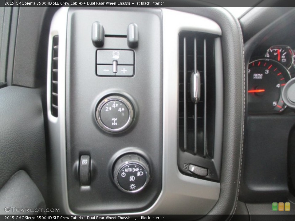 Jet Black Interior Controls for the 2015 GMC Sierra 3500HD SLE Crew Cab 4x4 Dual Rear Wheel Chassis #99520222