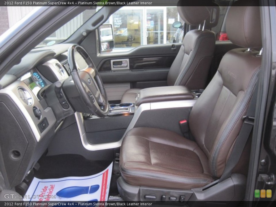 Platinum Sienna Brown/Black Leather Interior Photo for the 2012 Ford F150 Platinum SuperCrew 4x4 #99530598