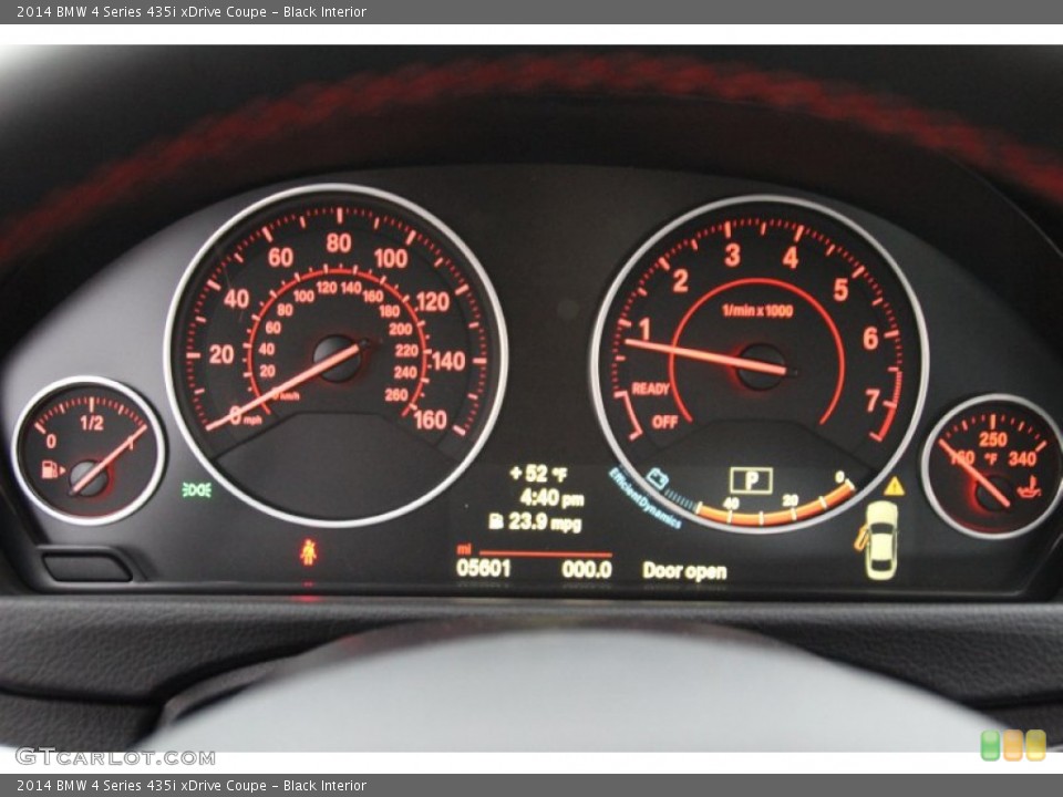 Black Interior Gauges for the 2014 BMW 4 Series 435i xDrive Coupe #99532662