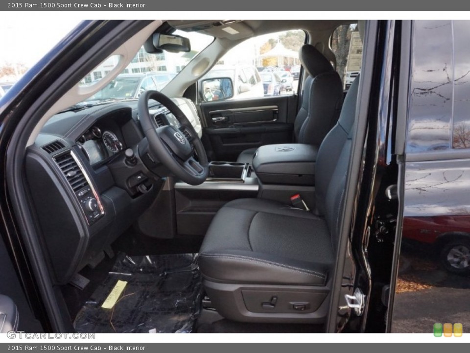 Black Interior Photo for the 2015 Ram 1500 Sport Crew Cab #99540501
