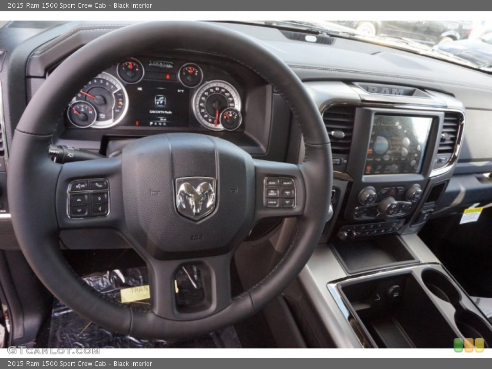 Black Interior Dashboard for the 2015 Ram 1500 Sport Crew Cab #99540522