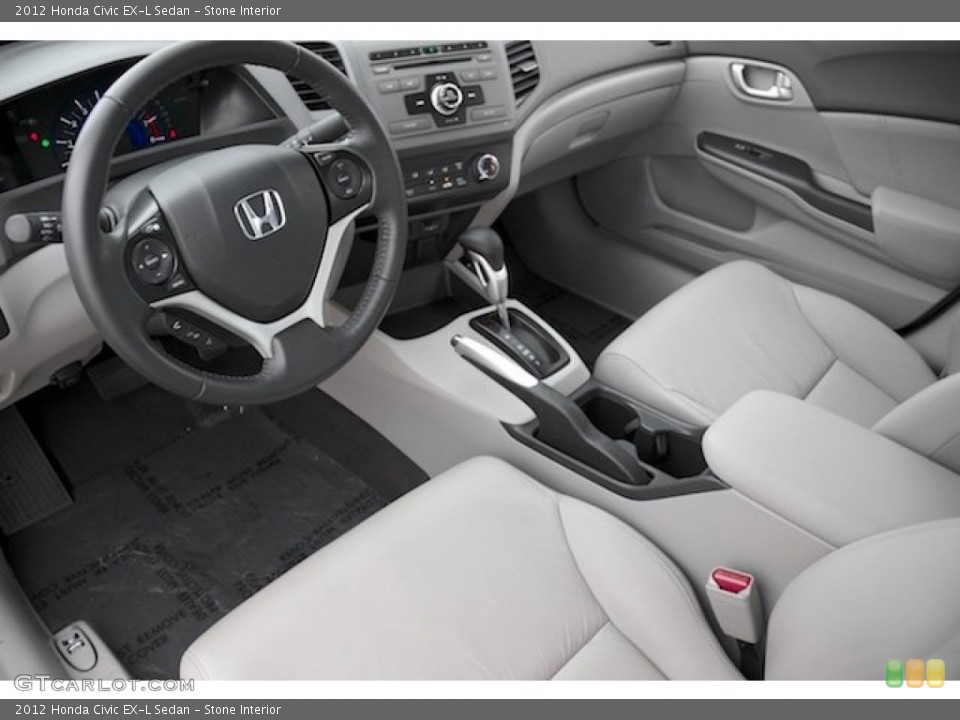 Stone Interior Photo for the 2012 Honda Civic EX-L Sedan #99572152