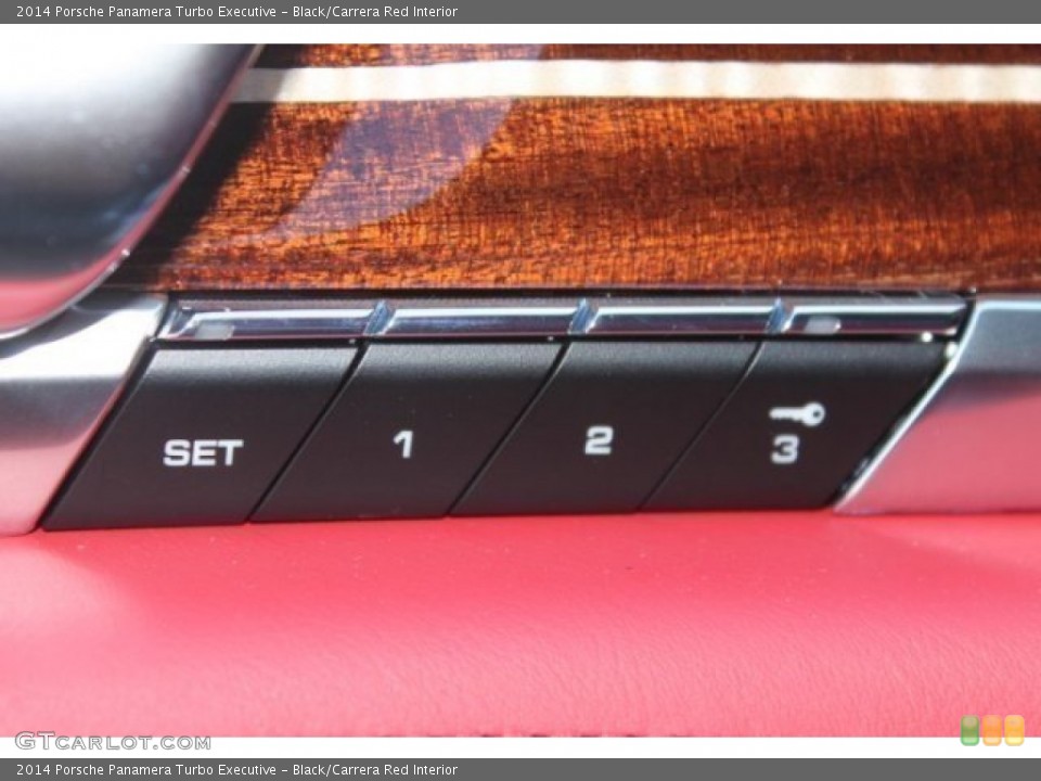 Black/Carrera Red Interior Controls for the 2014 Porsche Panamera Turbo Executive #99578929