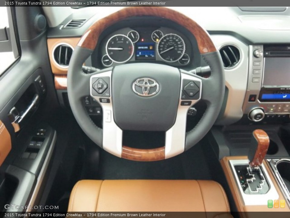 1794 Edition Premium Brown Leather Interior Steering Wheel for the 2015 Toyota Tundra 1794 Edition CrewMax #99580147