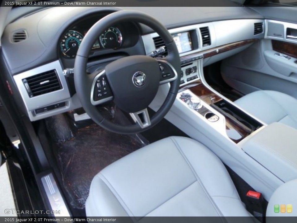 Dove/Warm Charcoal 2015 Jaguar XF Interiors