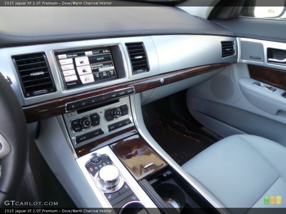 Dove/Warm Charcoal Interior Controls for the 2015 Jaguar XF 2.0T Premium #99587089