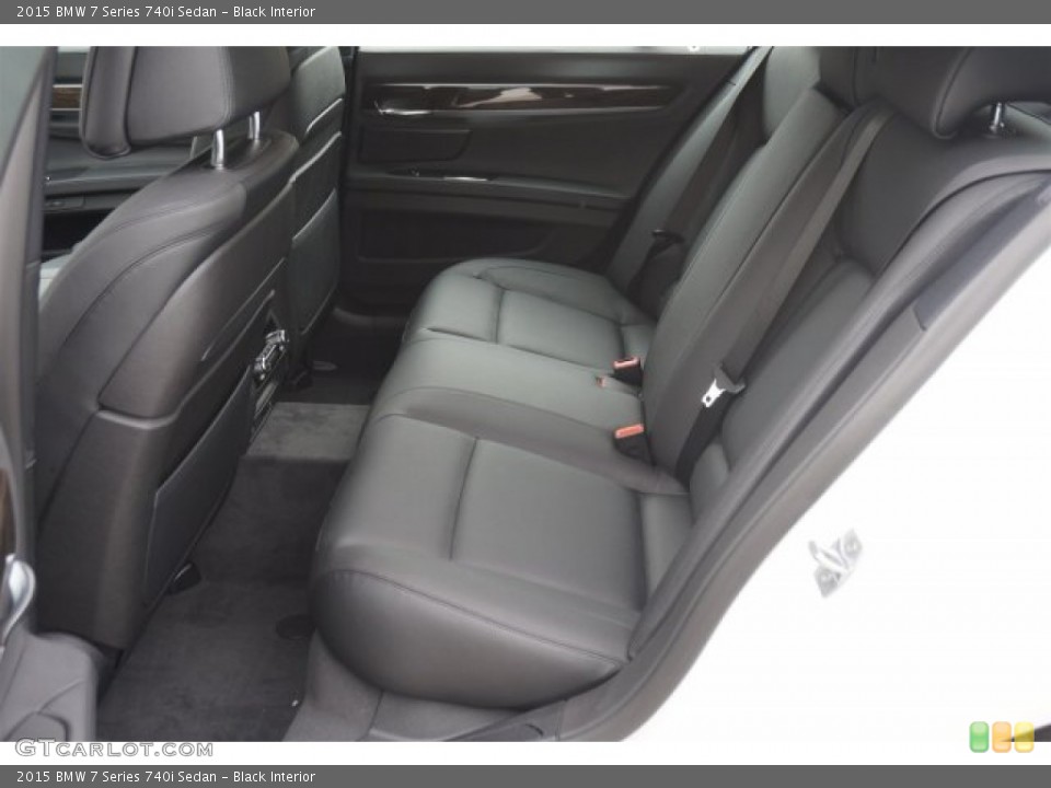 Black Interior Rear Seat for the 2015 BMW 7 Series 740i Sedan #99587482