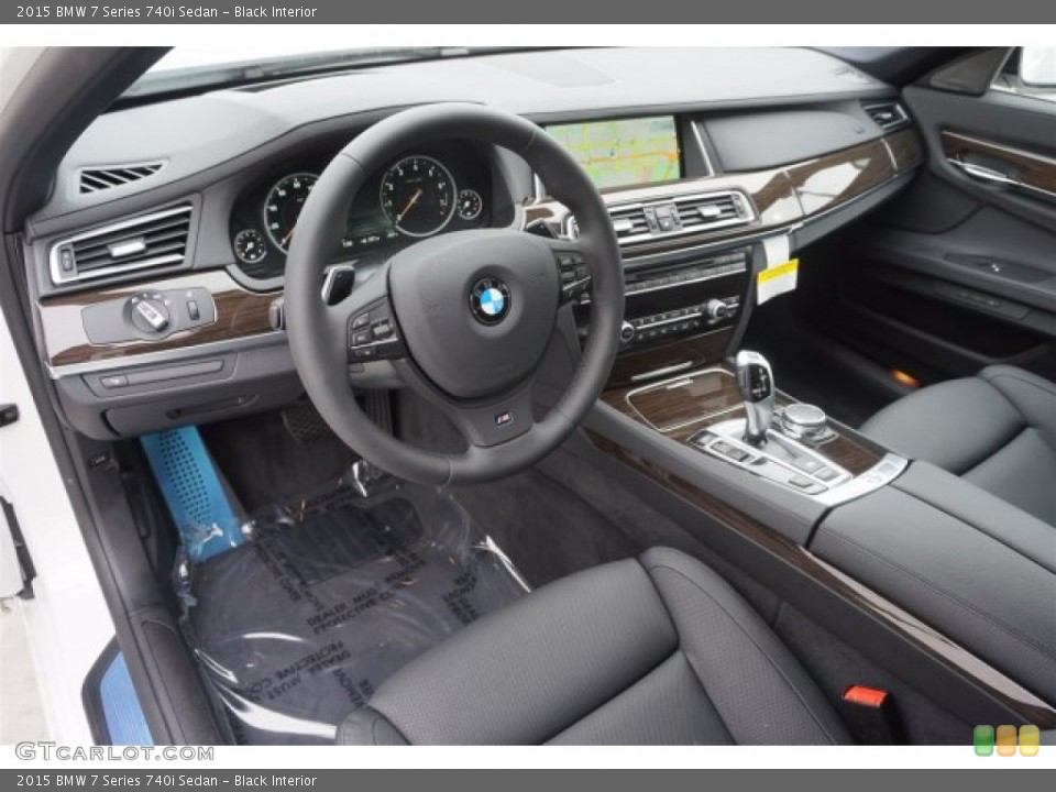 Black Interior Prime Interior for the 2015 BMW 7 Series 740i Sedan #99587496