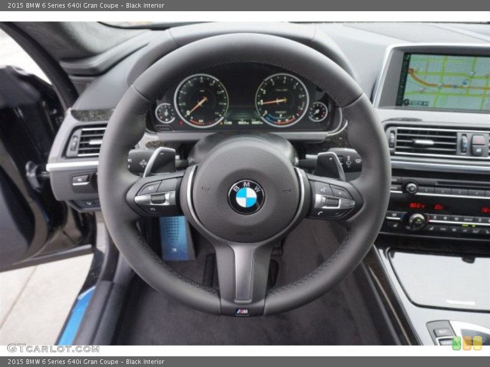 Black Interior Steering Wheel for the 2015 BMW 6 Series 640i Gran Coupe #99587965