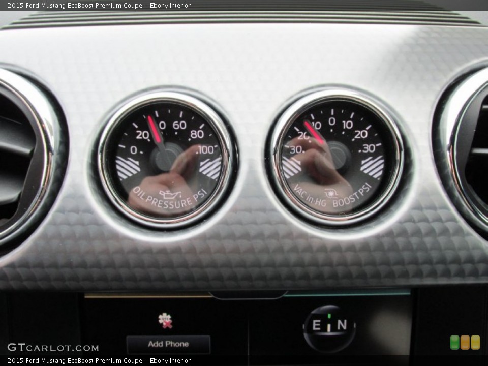 Ebony Interior Gauges for the 2015 Ford Mustang EcoBoost Premium Coupe #99593176