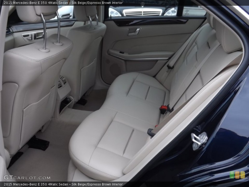 Silk Beige/Espresso Brown Interior Rear Seat for the 2015 Mercedes-Benz E 350 4Matic Sedan #99594166