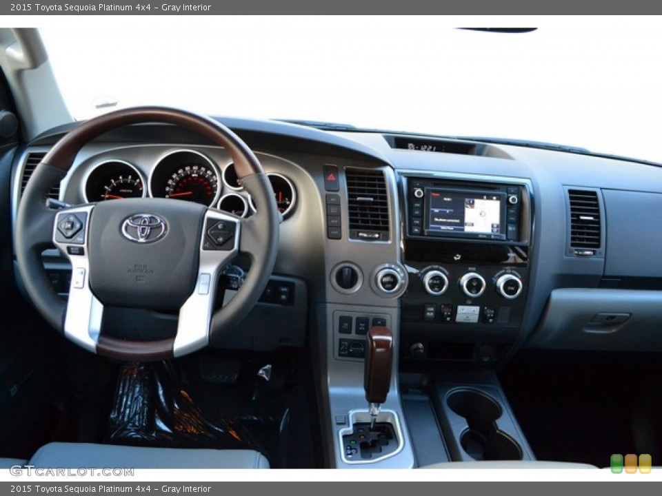Gray Interior Dashboard for the 2015 Toyota Sequoia Platinum 4x4 #99598195