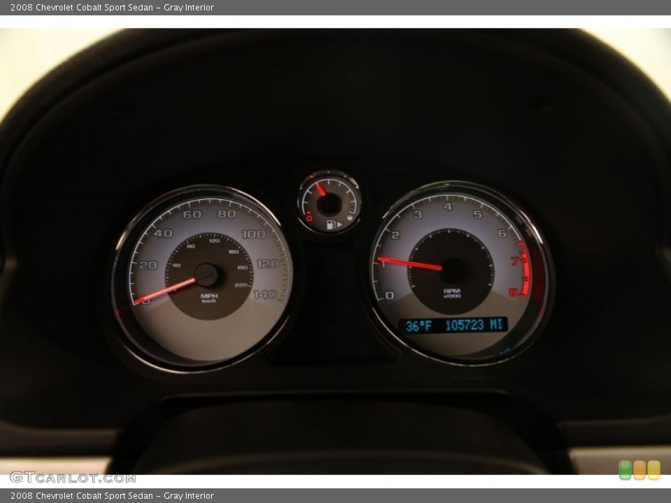 Gray Interior Gauges for the 2008 Chevrolet Cobalt Sport Sedan #99600137