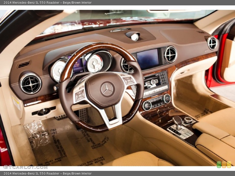 Beige/Brown Interior Photo for the 2014 Mercedes-Benz SL 550 Roadster #99600141