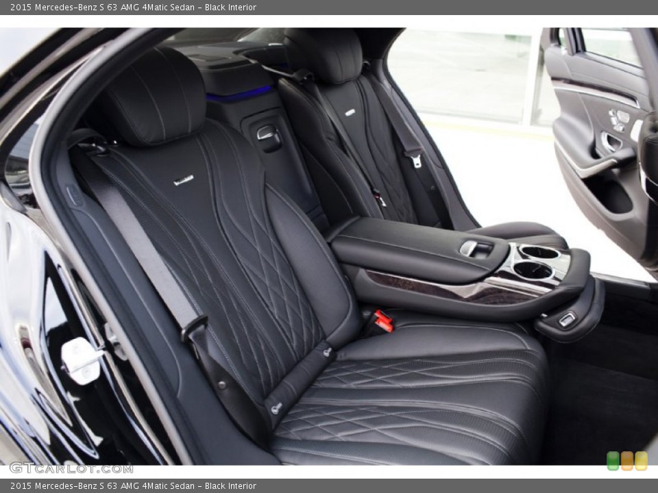 Black Interior Rear Seat for the 2015 Mercedes-Benz S 63 AMG 4Matic Sedan #99602140