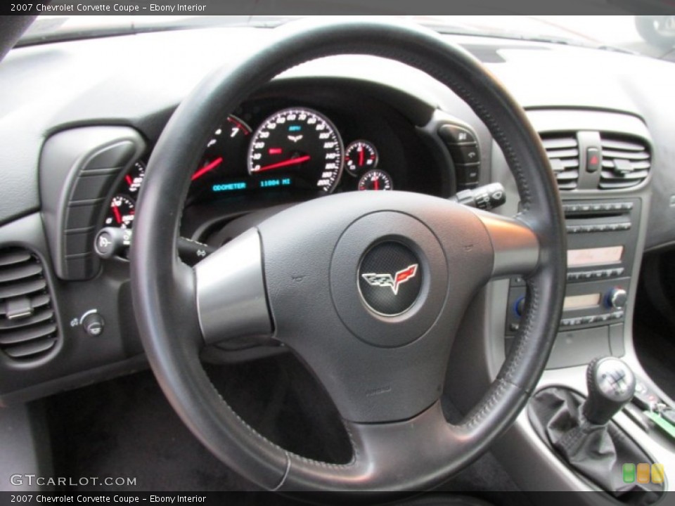 Ebony Interior Steering Wheel for the 2007 Chevrolet Corvette Coupe #99610752