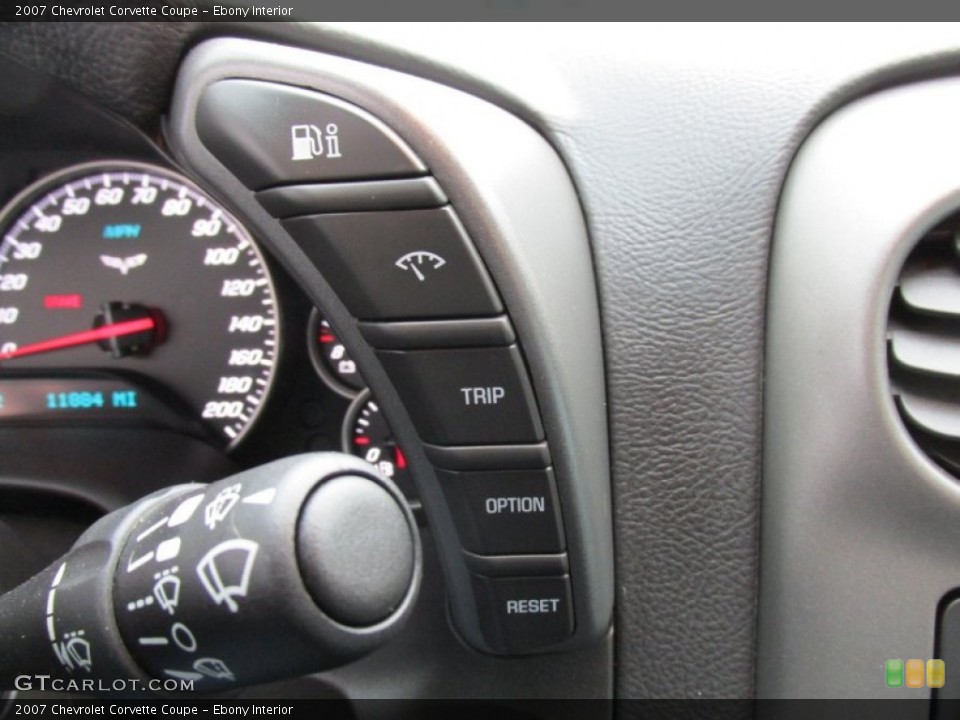 Ebony Interior Controls for the 2007 Chevrolet Corvette Coupe #99610893