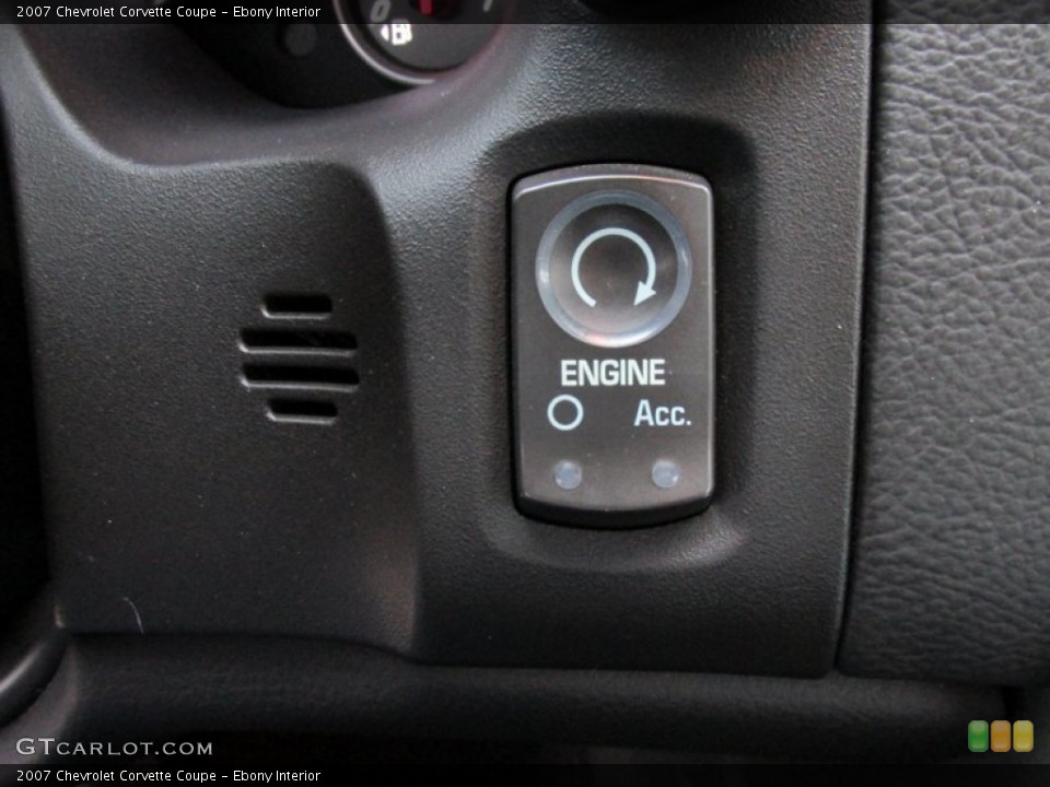 Ebony Interior Controls for the 2007 Chevrolet Corvette Coupe #99610917