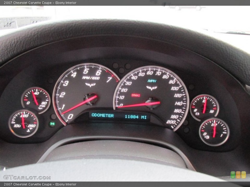 Ebony Interior Gauges for the 2007 Chevrolet Corvette Coupe #99610943