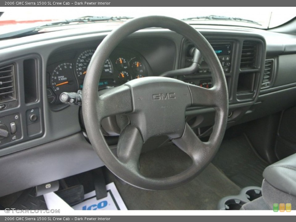 Dark Pewter Interior Steering Wheel for the 2006 GMC Sierra 1500 SL Crew Cab #99613422