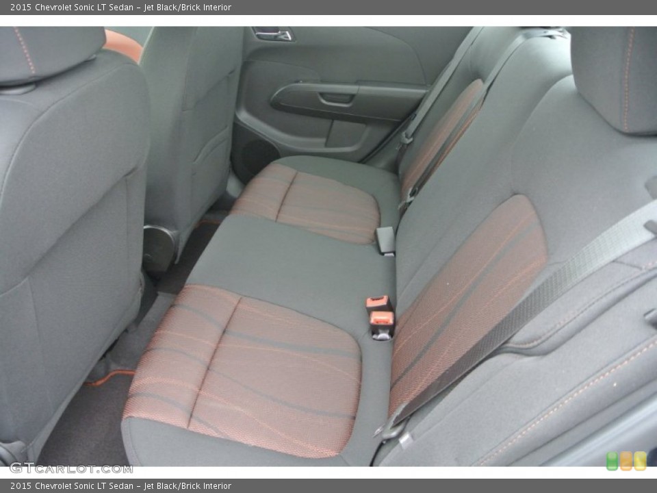 Jet Black/Brick Interior Rear Seat for the 2015 Chevrolet Sonic LT Sedan #99615487