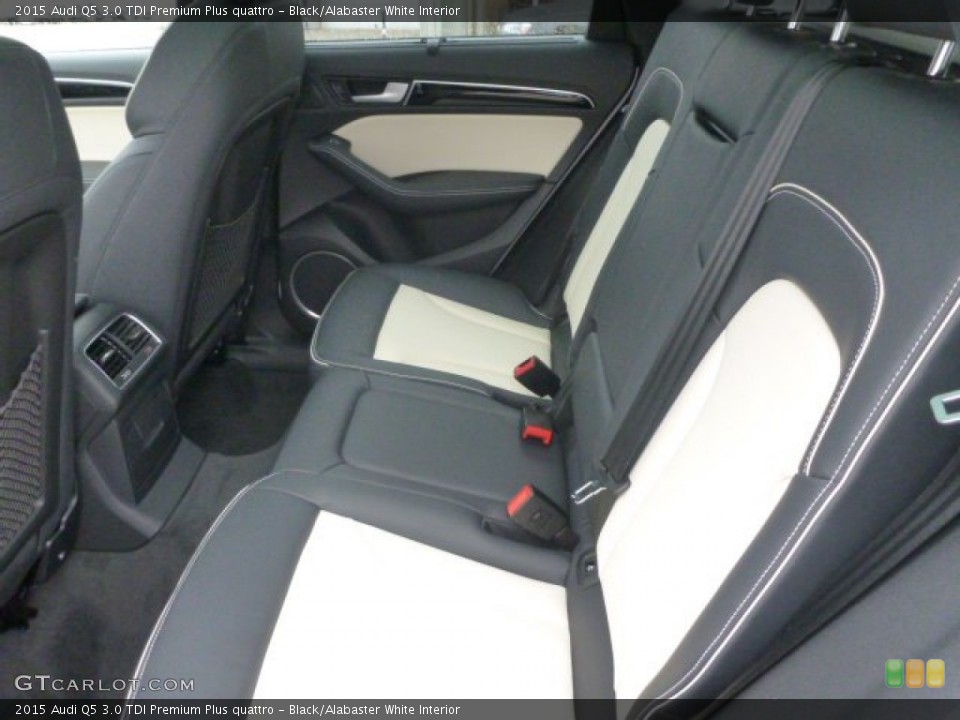 Black/Alabaster White Interior Rear Seat for the 2015 Audi Q5 3.0 TDI Premium Plus quattro #99617127