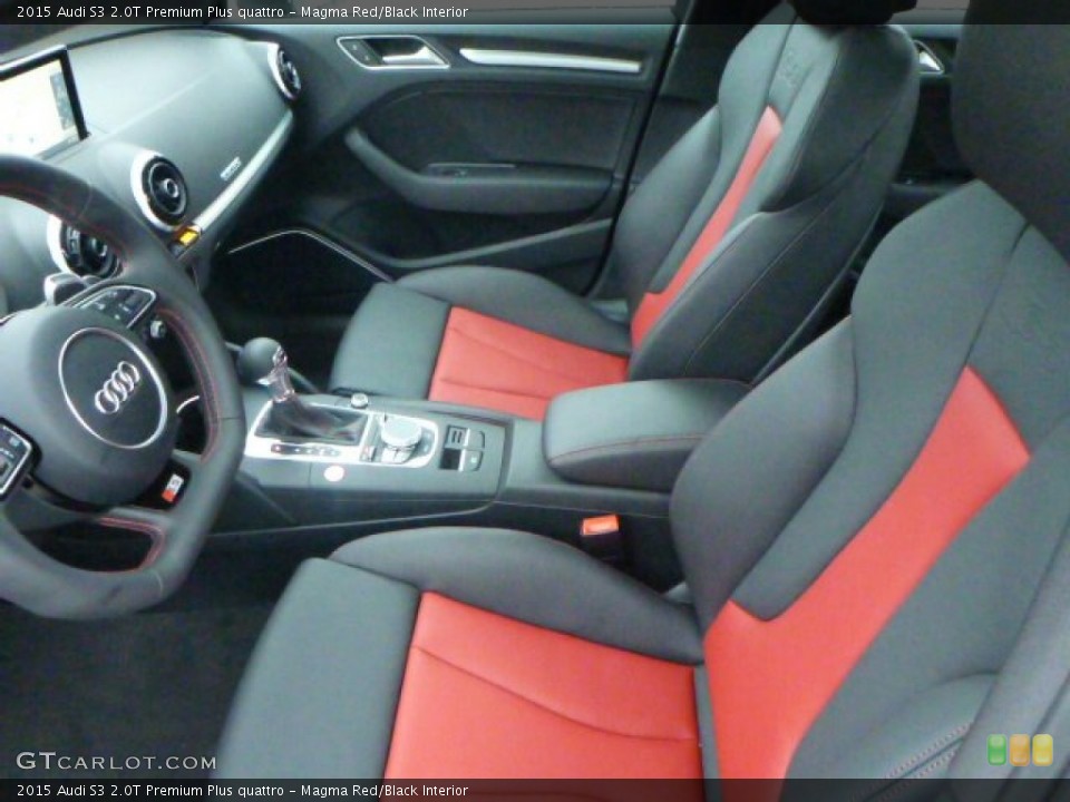 Magma Red/Black Interior Photo for the 2015 Audi S3 2.0T Premium Plus quattro #99617724