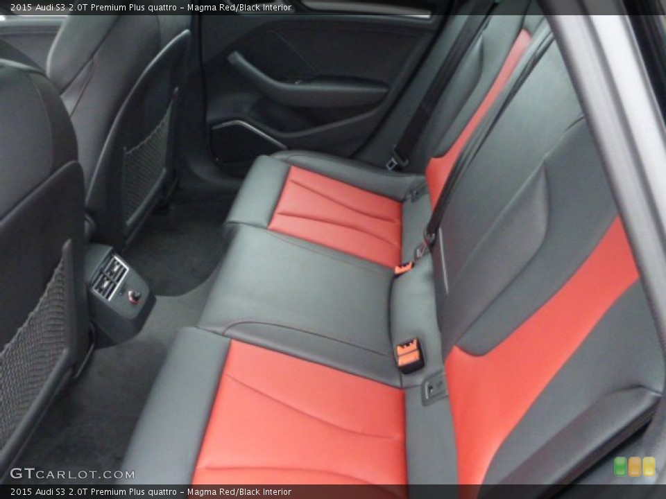 Magma Red/Black Interior Rear Seat for the 2015 Audi S3 2.0T Premium Plus quattro #99617745