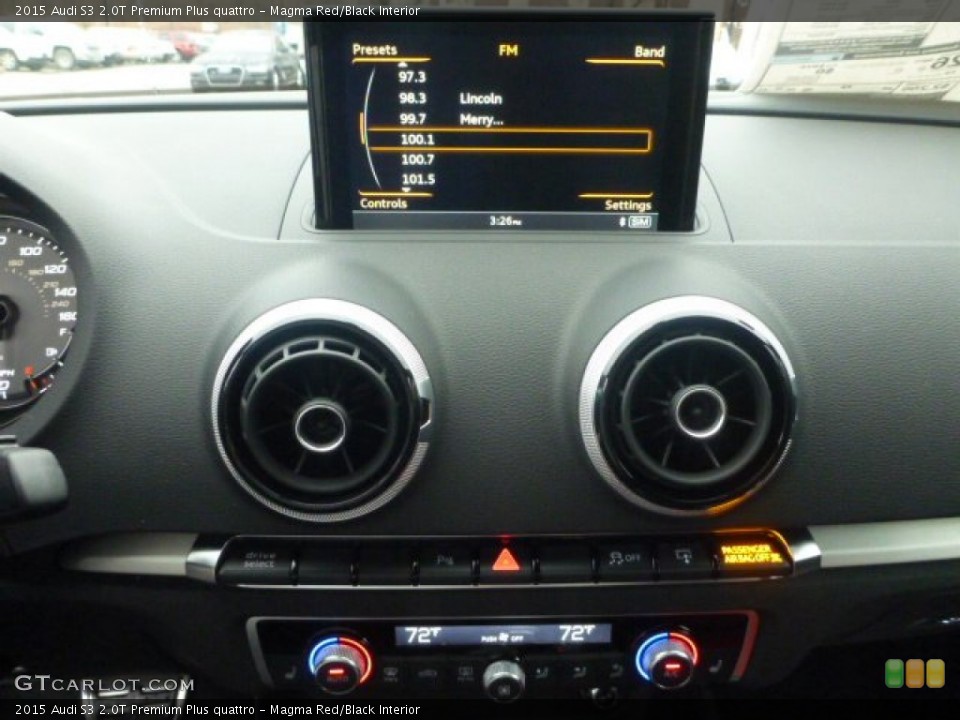 Magma Red/Black Interior Controls for the 2015 Audi S3 2.0T Premium Plus quattro #99617847