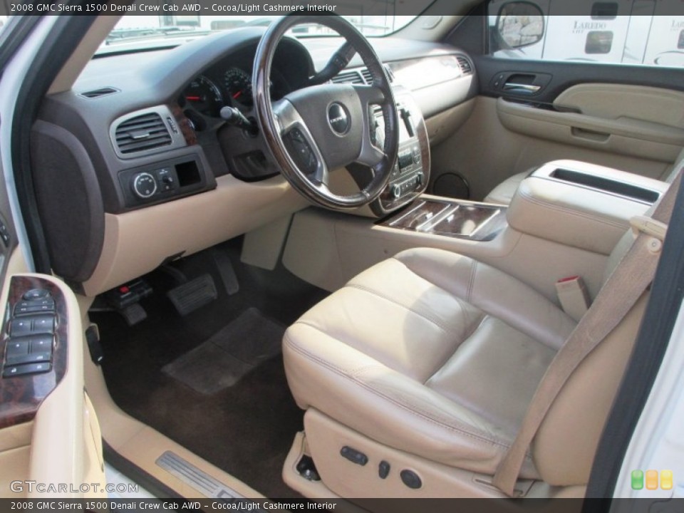 Cocoa/Light Cashmere 2008 GMC Sierra 1500 Interiors