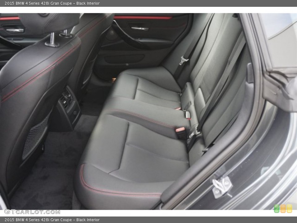 Black Interior Rear Seat for the 2015 BMW 4 Series 428i Gran Coupe #99632722