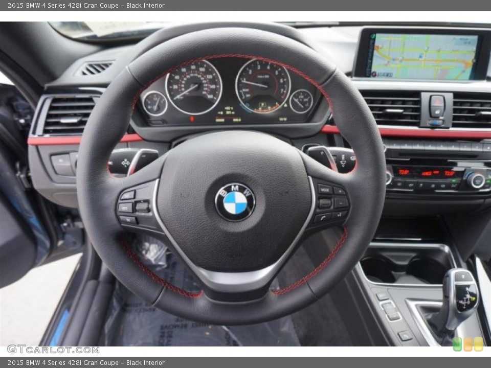 Black Interior Steering Wheel for the 2015 BMW 4 Series 428i Gran Coupe #99632803