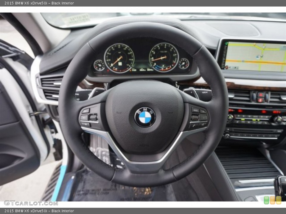 Black Interior Steering Wheel for the 2015 BMW X6 xDrive50i #99634240