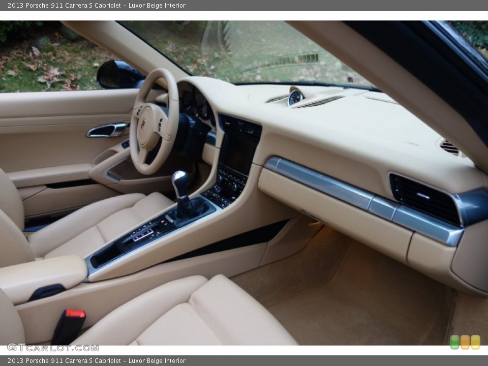 Luxor Beige Interior Dashboard for the 2013 Porsche 911 Carrera S Cabriolet #99646360