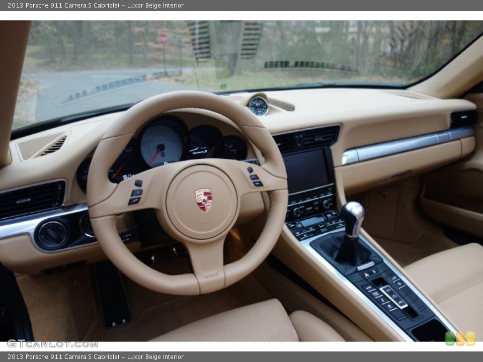 Luxor Beige Interior Dashboard for the 2013 Porsche 911 Carrera S Cabriolet #99646429