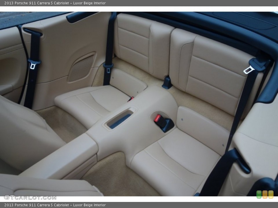 Luxor Beige Interior Rear Seat for the 2013 Porsche 911 Carrera S Cabriolet #99646450