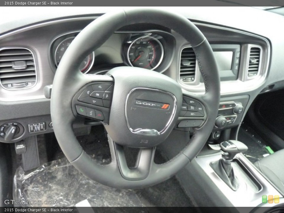 Black Interior Steering Wheel for the 2015 Dodge Charger SE #99662698
